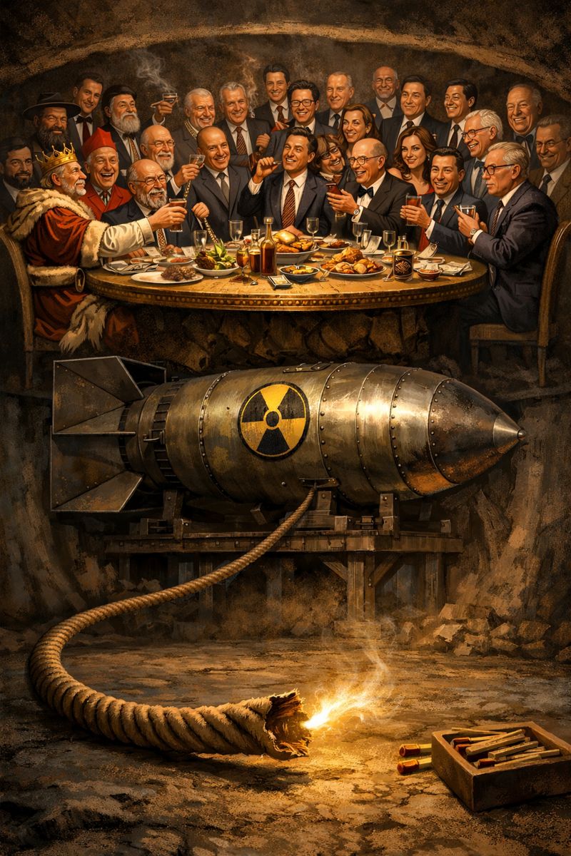 The elite feast on top of a ticking nuclear bomb